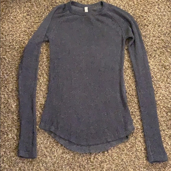 lululemon athletica Sweaters - Beautiful Blue LULULEMON knit long Sweater size 12